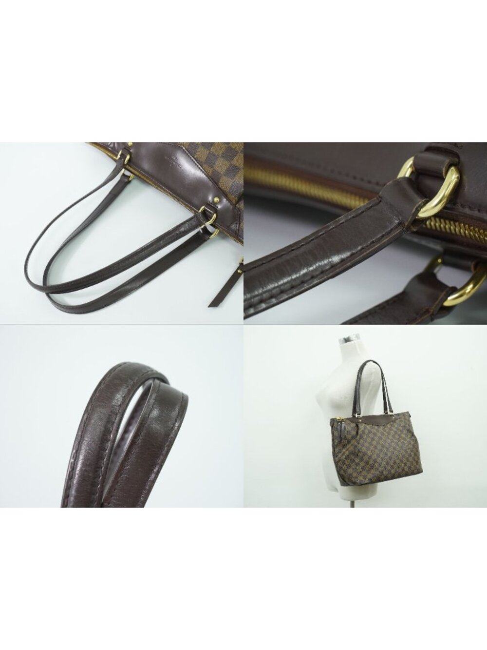 Louis Vuitton LV Westminster GM Damier Ebene Shoulder Bag Tote Brown Vintage - Picture 6 of 9